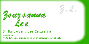 zsuzsanna lee business card